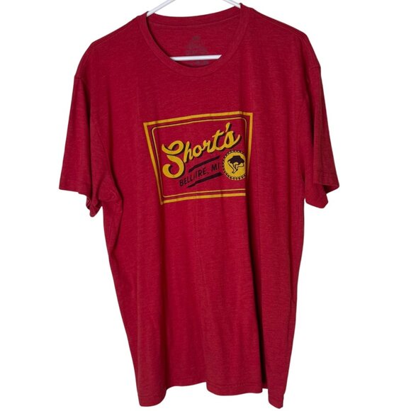 Shorts Brewing Co. Bellaire Michigan Red Graphic T-Shirt Beer Tee XL - Picture 1 of 5